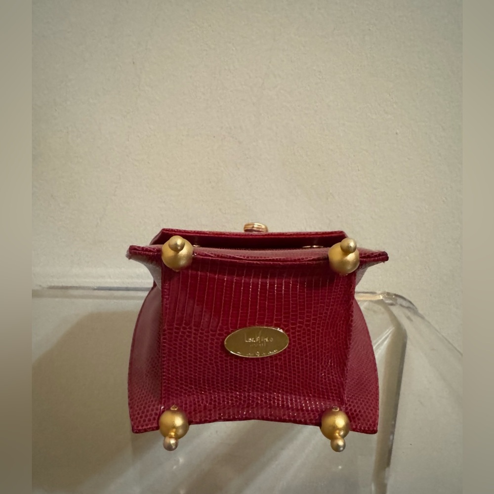 Lee Wolfe Monkey Purse Bag Lizard Red - Picture 7 of 11